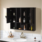Modern Wall Mounted Medicine Cabinet With Adjustable Shelves, Soft Close Doors, High Define Mirror