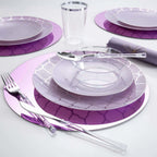 13" Lavender Round Light Weight Mirror Charger Plate