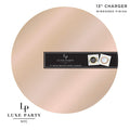 13" Rose Gold Round Light Weight Mirror Charger Plate