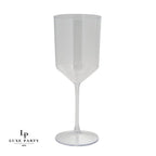 Upscale Round Clear Plastic Wine Cups | 4 Cups