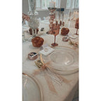 Upscale Round Transparent Rose Plastic Wine Cups | 4 Cups