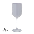 Upscale Round White Plastic Wine Cups | 4 Cups